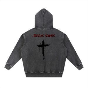 Snow Wash Fleece Oversize Hoodie